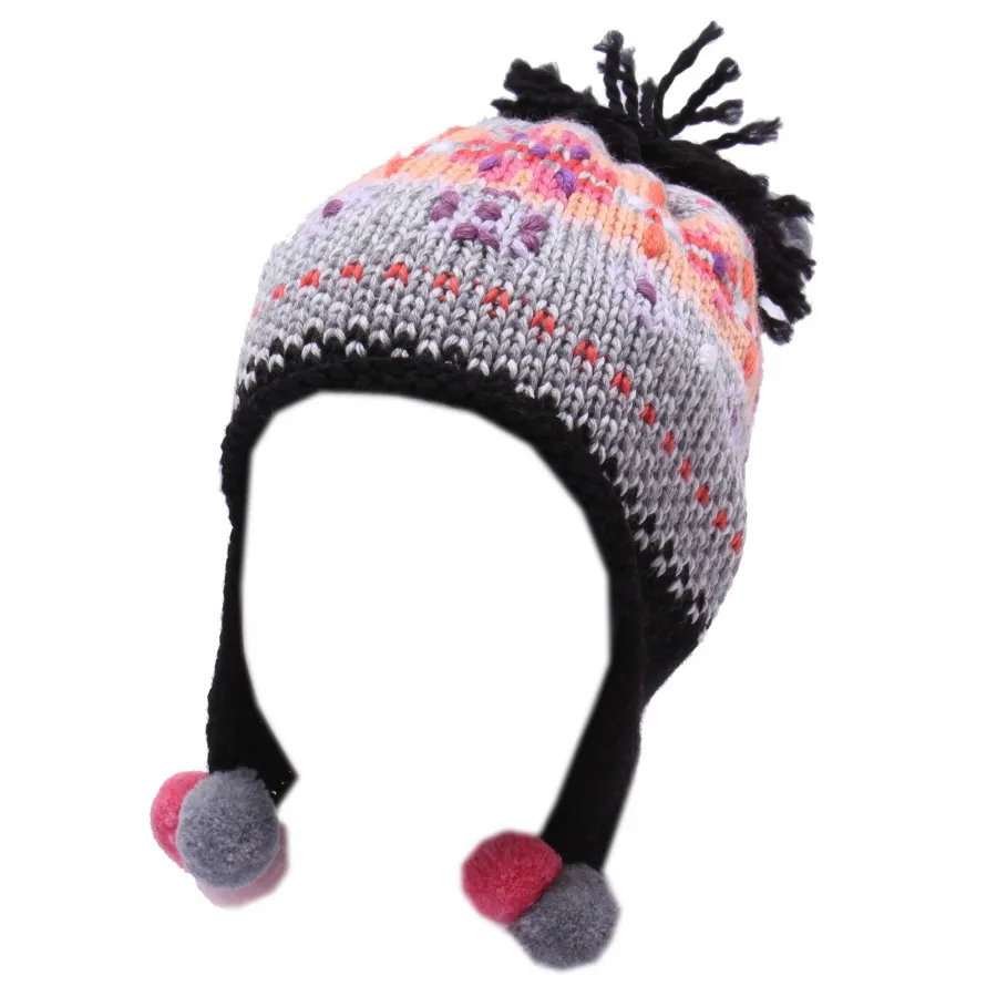 5012Y cuffia bimba girl CATYA wool multicolor berretto hat