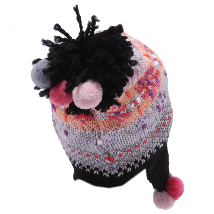5012Y cuffia bimba girl CATYA wool multicolor berretto hat