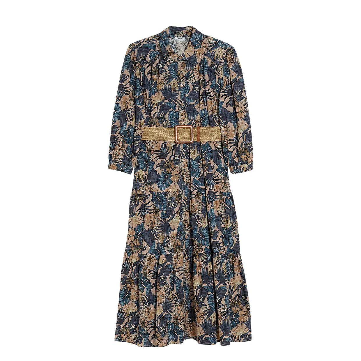 Abito Liu-Jo Midi Popeline Multicolor
