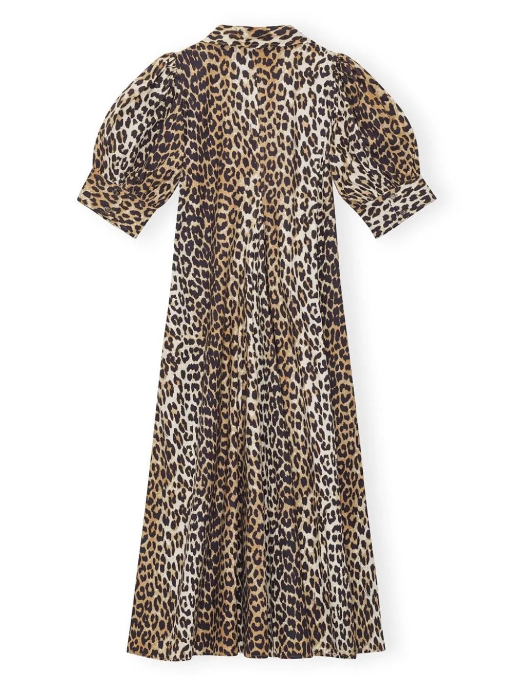 Abito midi con stampa in marrone - donna