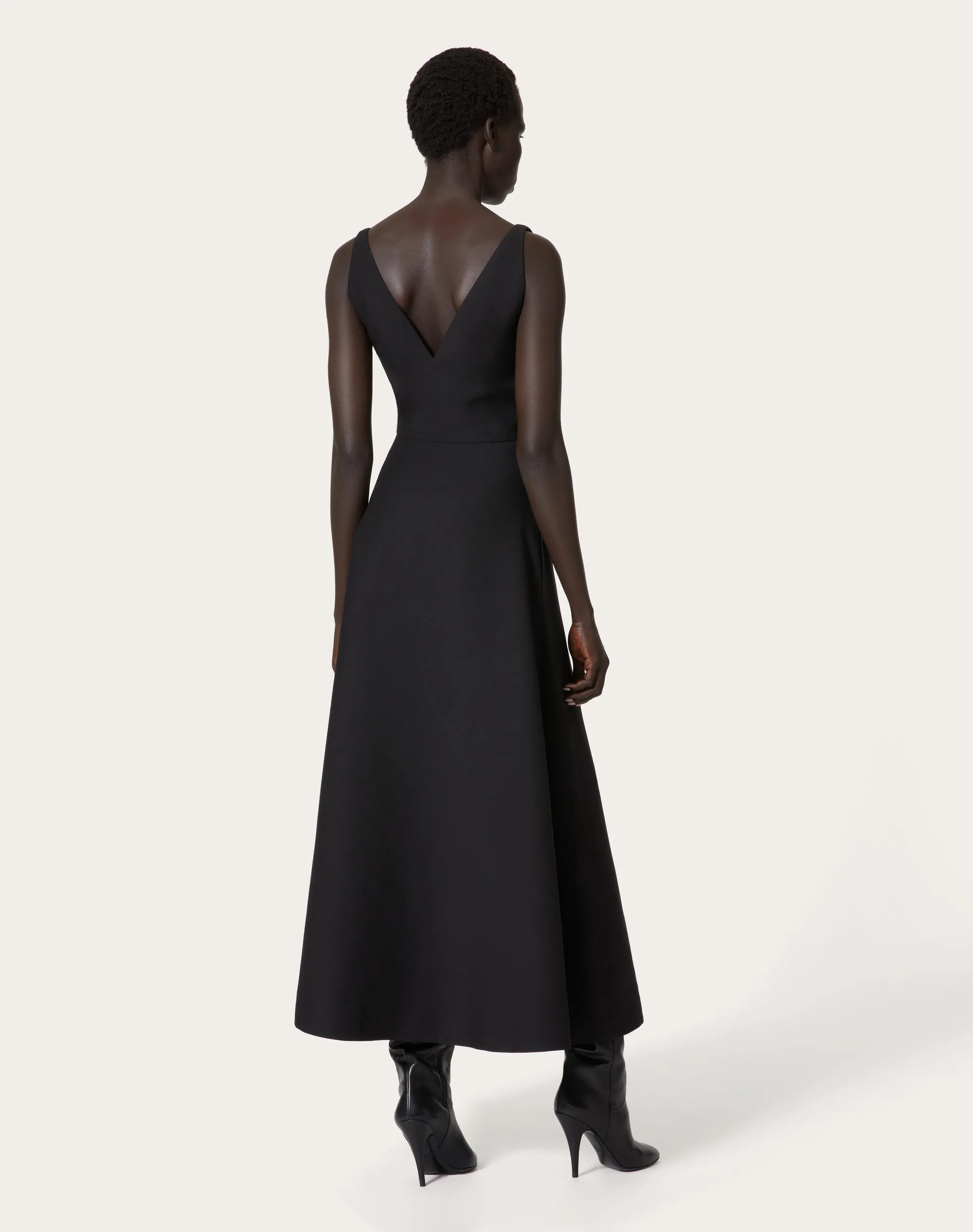 ABITO MIDI IN CREPE COUTURE
