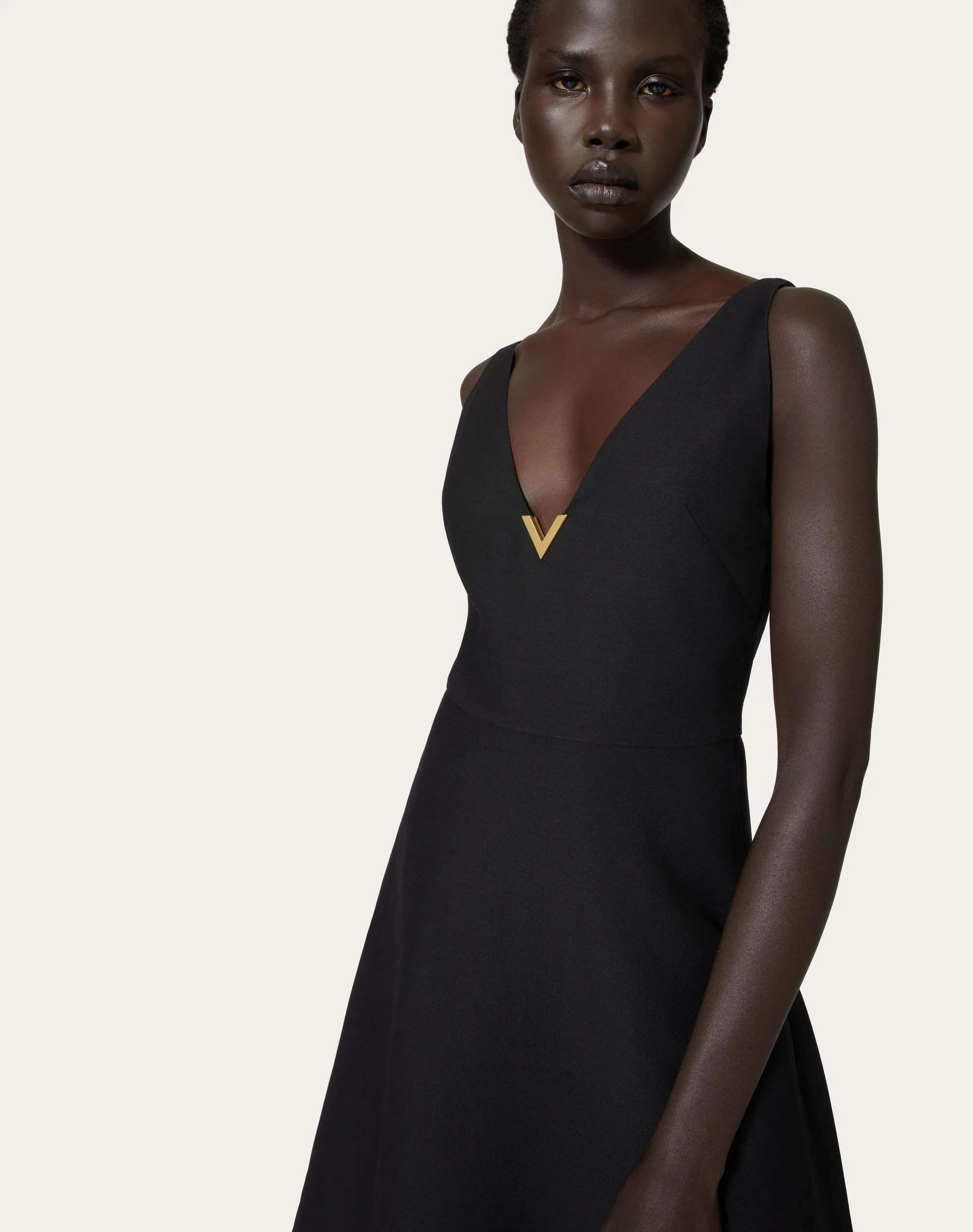ABITO MIDI IN CREPE COUTURE