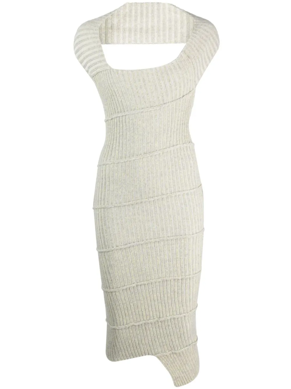 Abito midi in maglia in grigio - donna