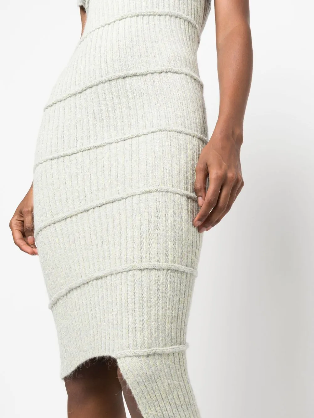 Abito midi in maglia in grigio - donna
