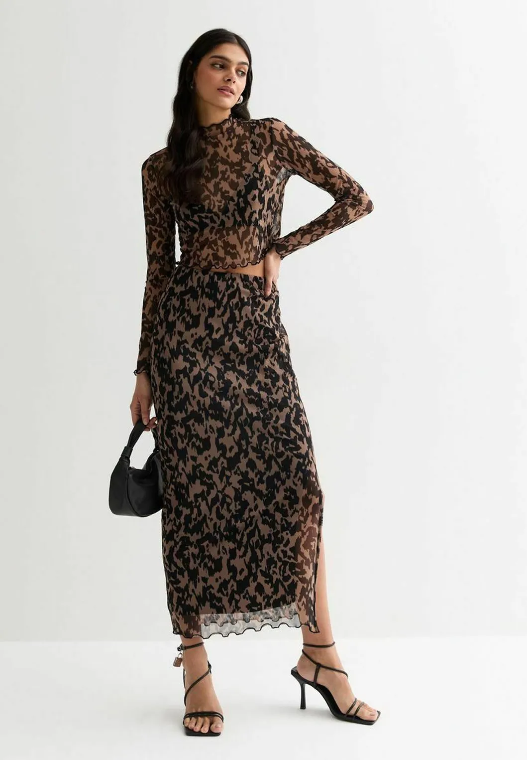 ANIMAL  SPLIT HEM MIDI - Gonna a campana
