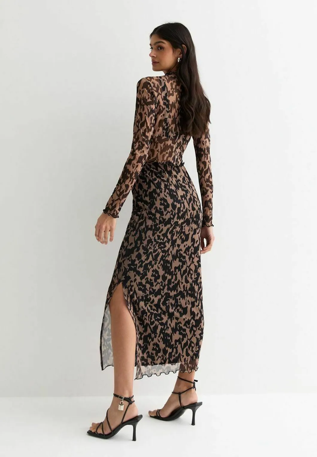 ANIMAL  SPLIT HEM MIDI - Gonna a campana
