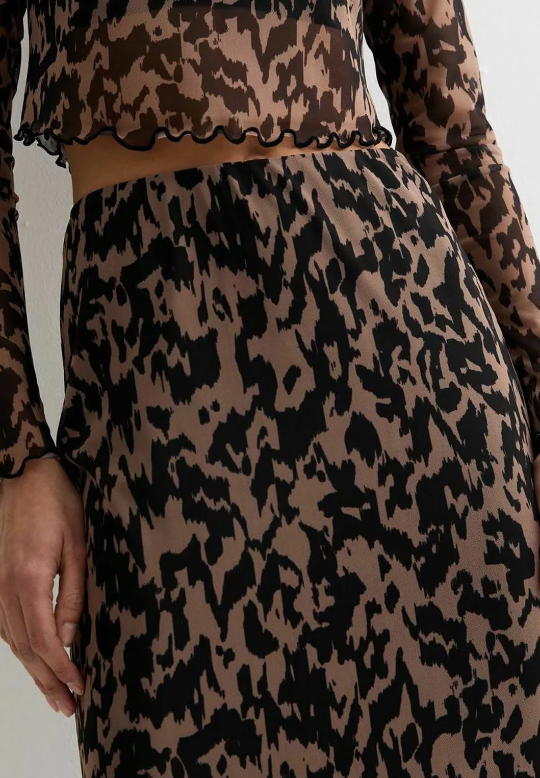 ANIMAL  SPLIT HEM MIDI - Gonna a campana