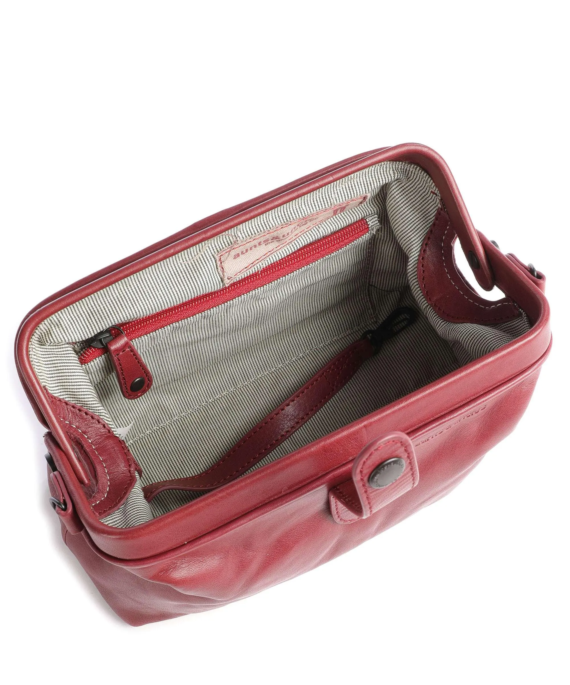  Aunts & Uncles Grandma's Luxury Club Mrs. Eclair Borsa a tracolla pelle di vacchetta grana rosso scuro  