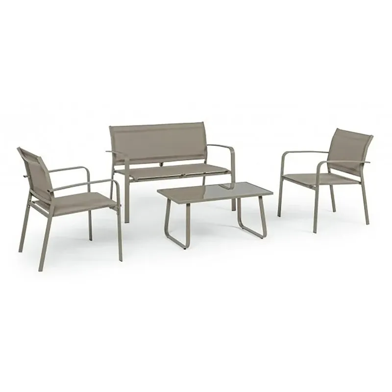 Bizzotto outdoor Set 4 Salotto Arent tortora ja15