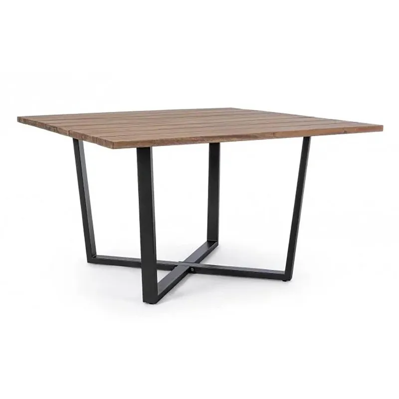 Bizzotto outdoor Tavolo Helsinki antracite-naturale 130x130 - fsc
