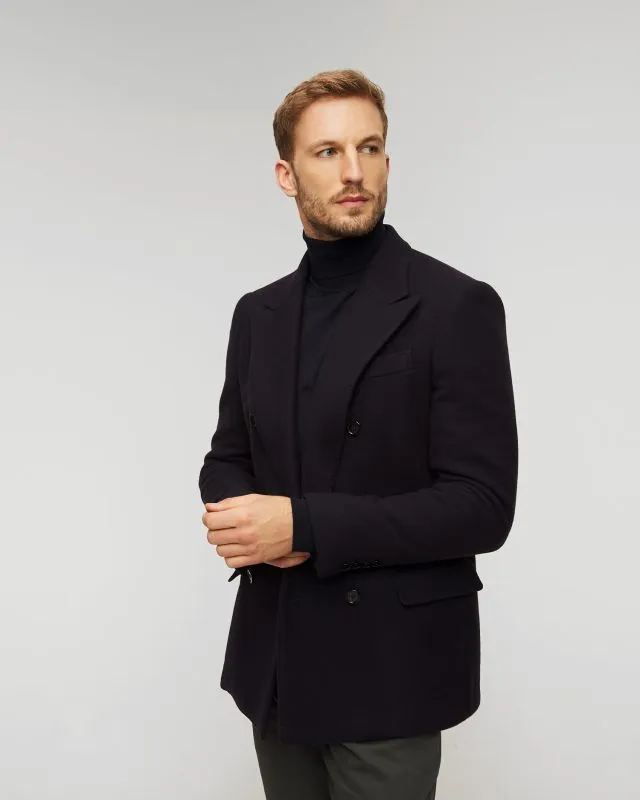 Blazer blu scuro in lana da uomo Dondup Blazer