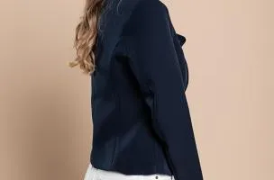 Blazer con collo classico Softina, blu scuro