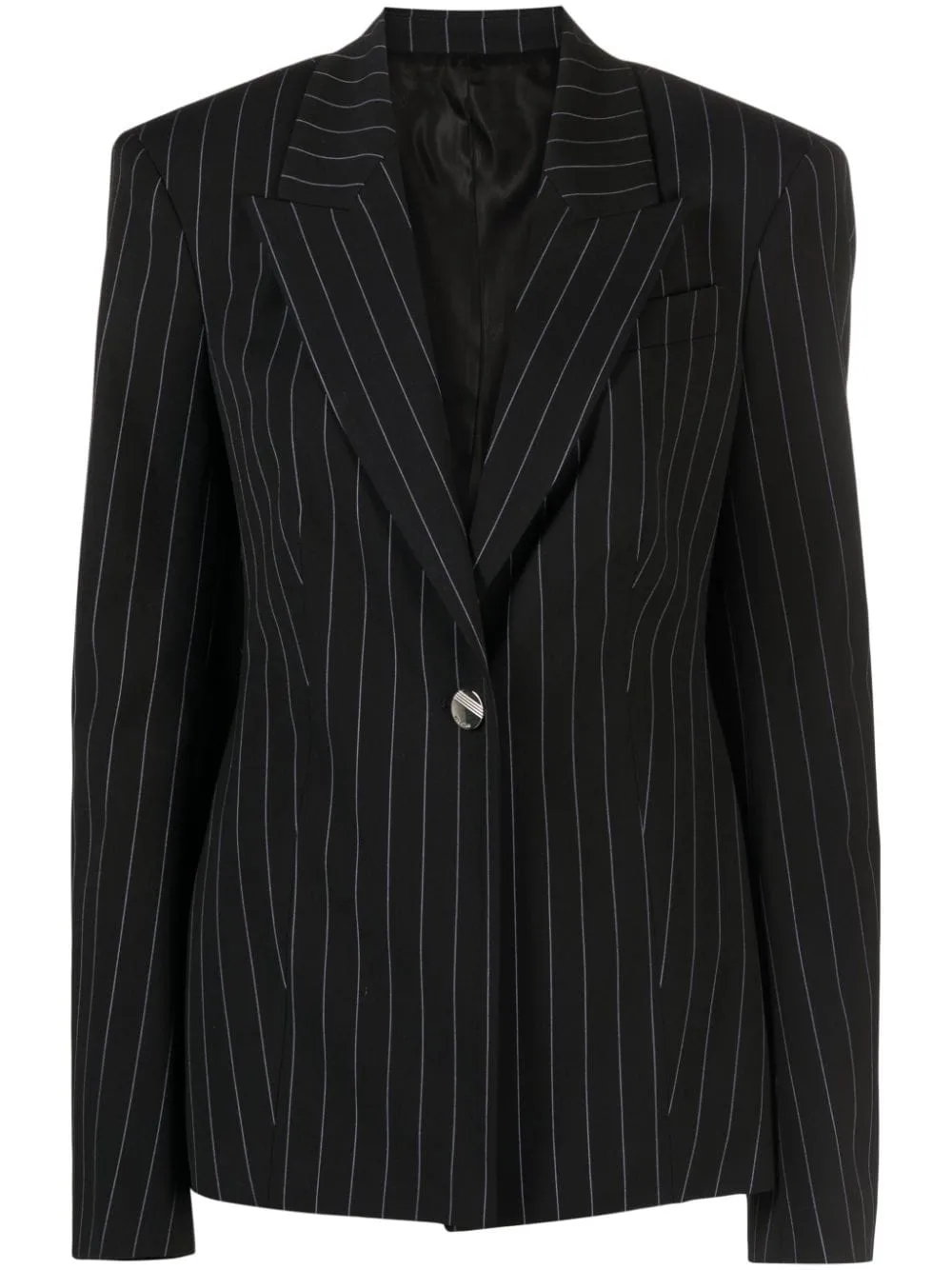 Blazer gessato in blu - donna