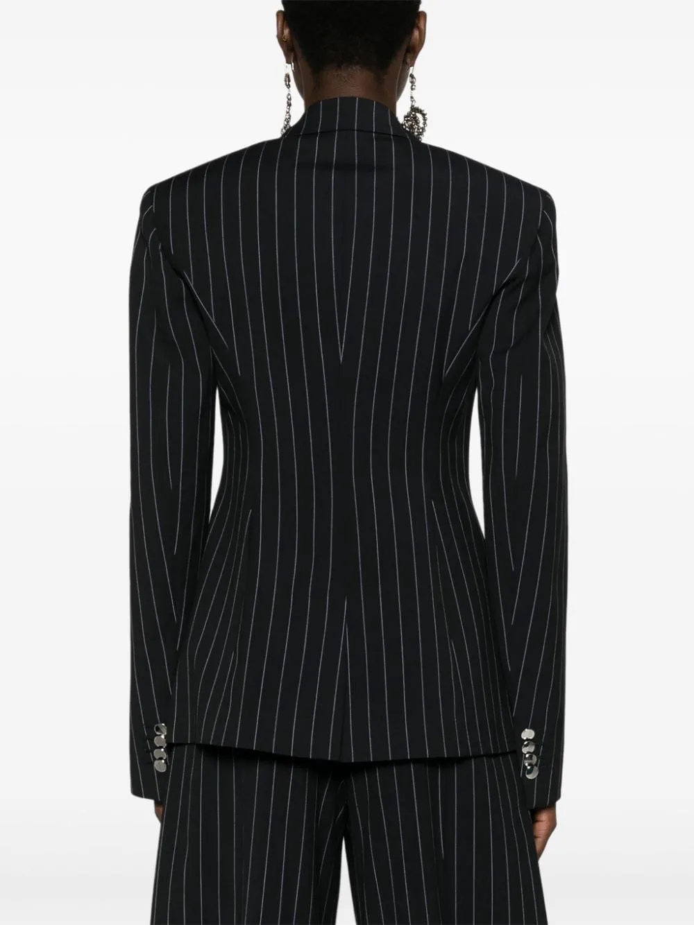 Blazer gessato in blu - donna
