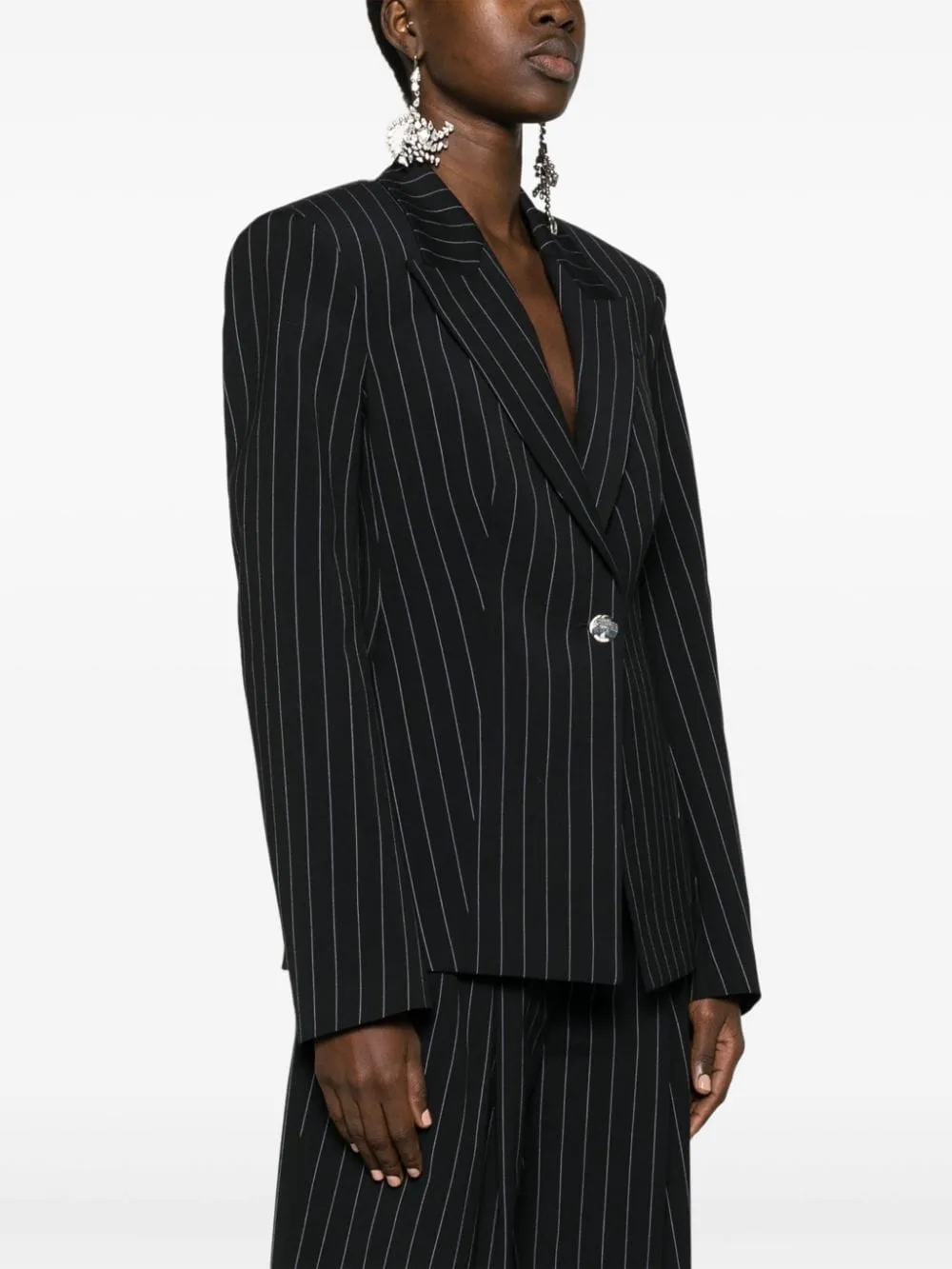 Blazer gessato in blu - donna