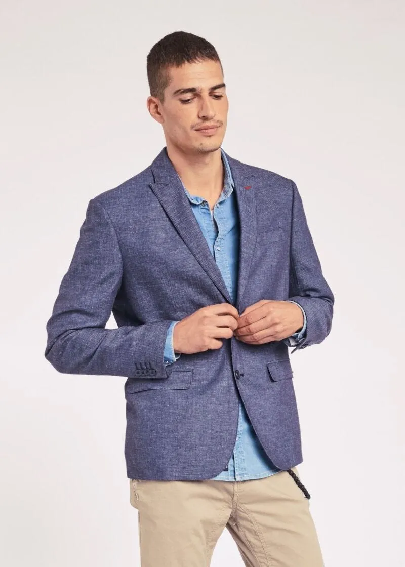 Blazer in cotone e lino