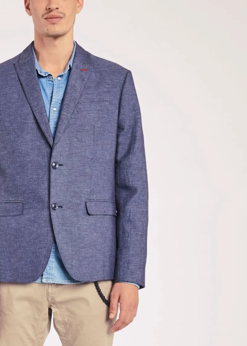 Blazer in cotone e lino