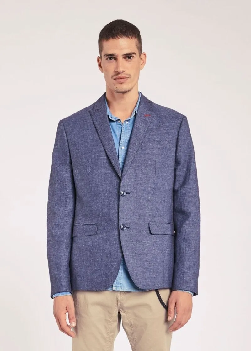 Blazer in cotone e lino