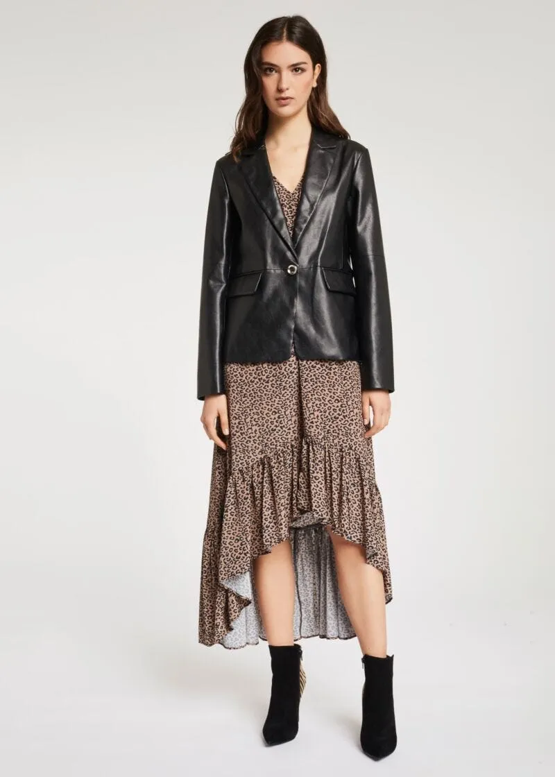 Blazer in finta pelle