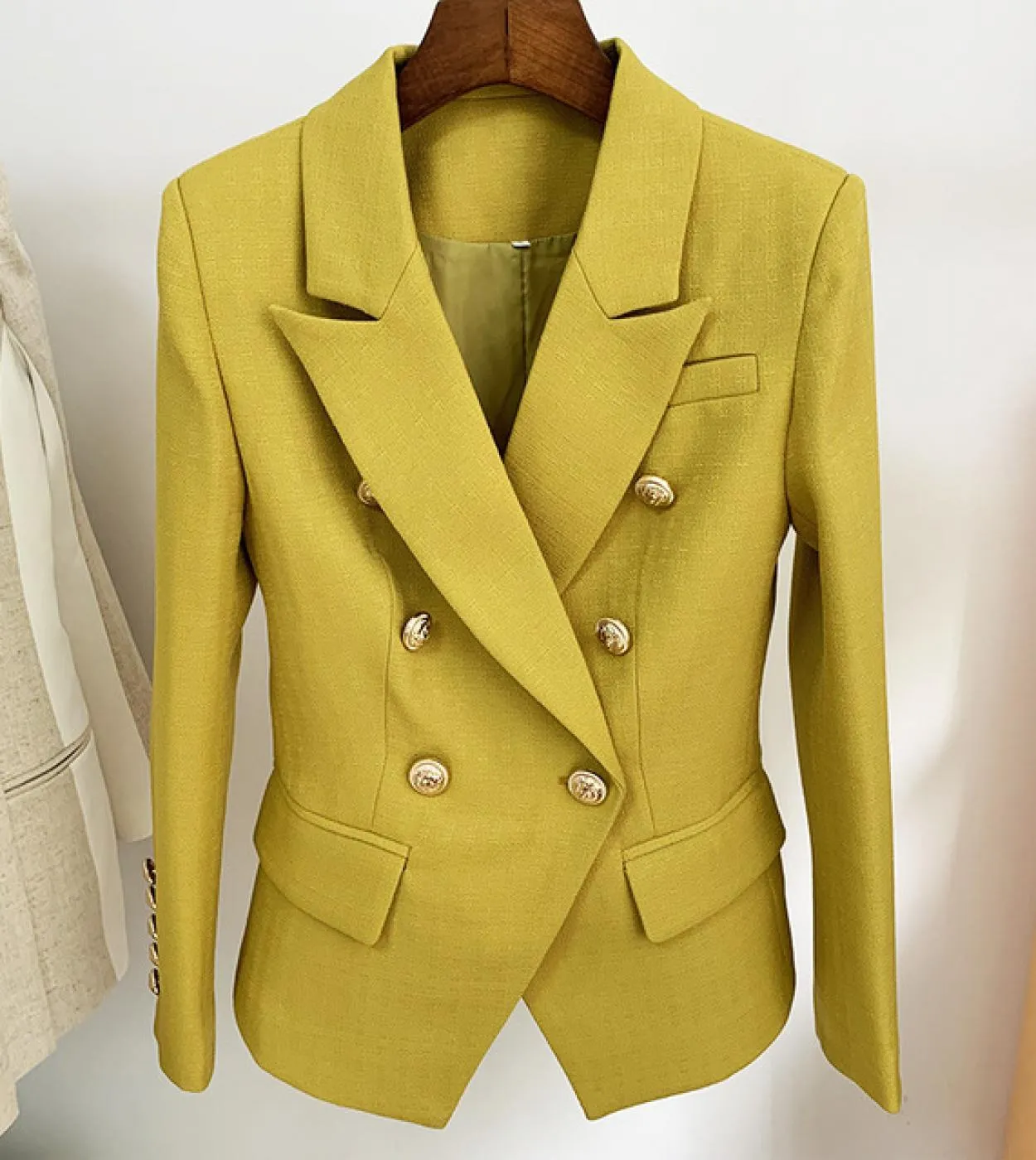 Blazer in lino sottile da donna Blazer in lino azzurro da donna Blazer in cotone da donna