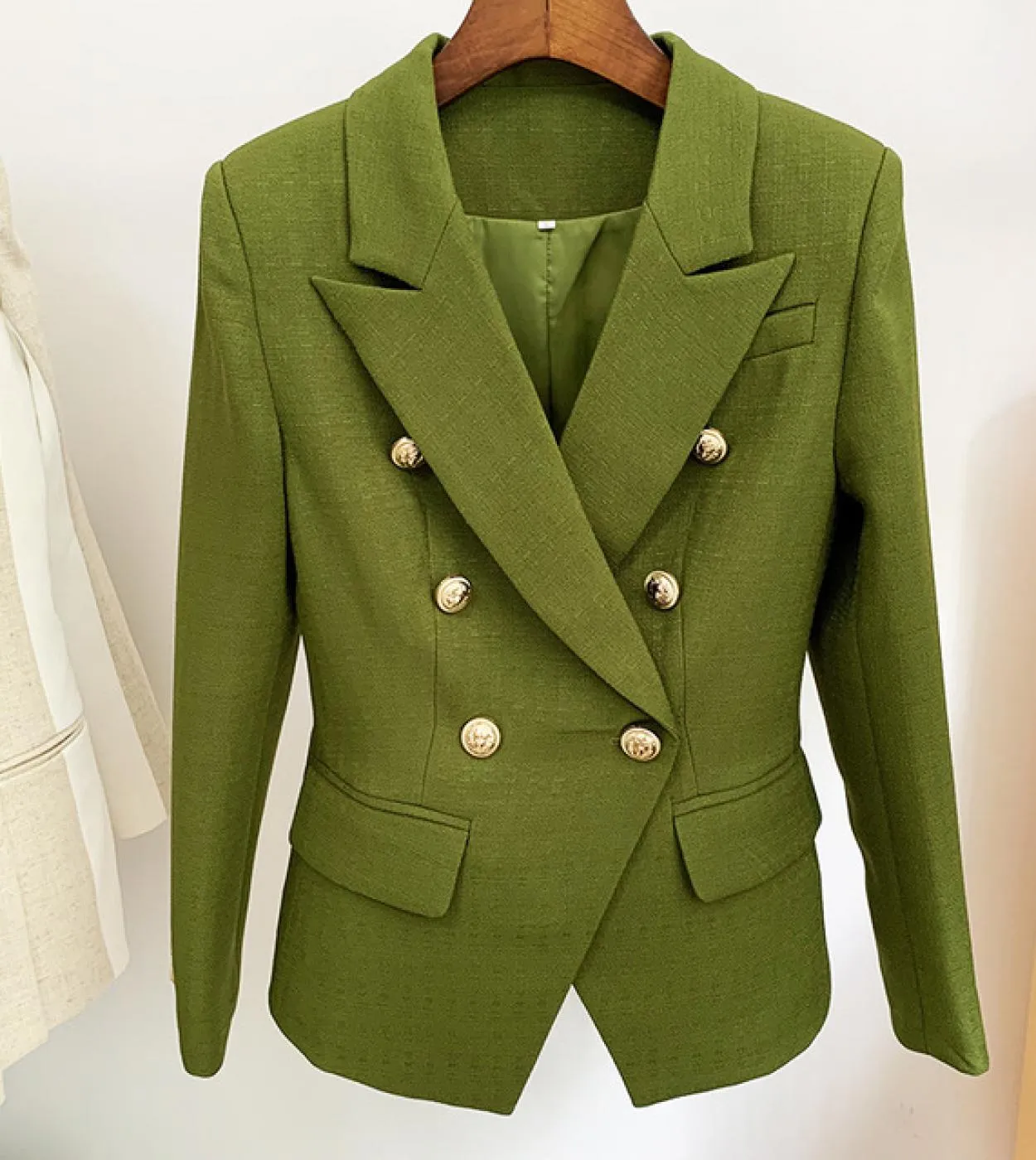 Blazer in lino sottile da donna Blazer in lino azzurro da donna Blazer in cotone da donna