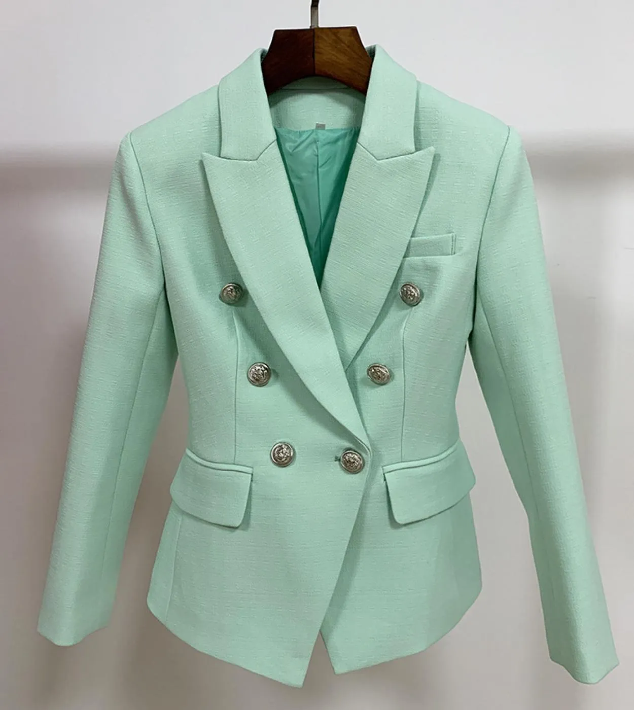 Blazer in lino sottile da donna Blazer in lino azzurro da donna Blazer in cotone da donna