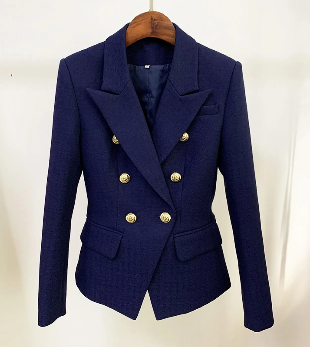 Blazer in lino sottile da donna Blazer in lino azzurro da donna Blazer in cotone da donna