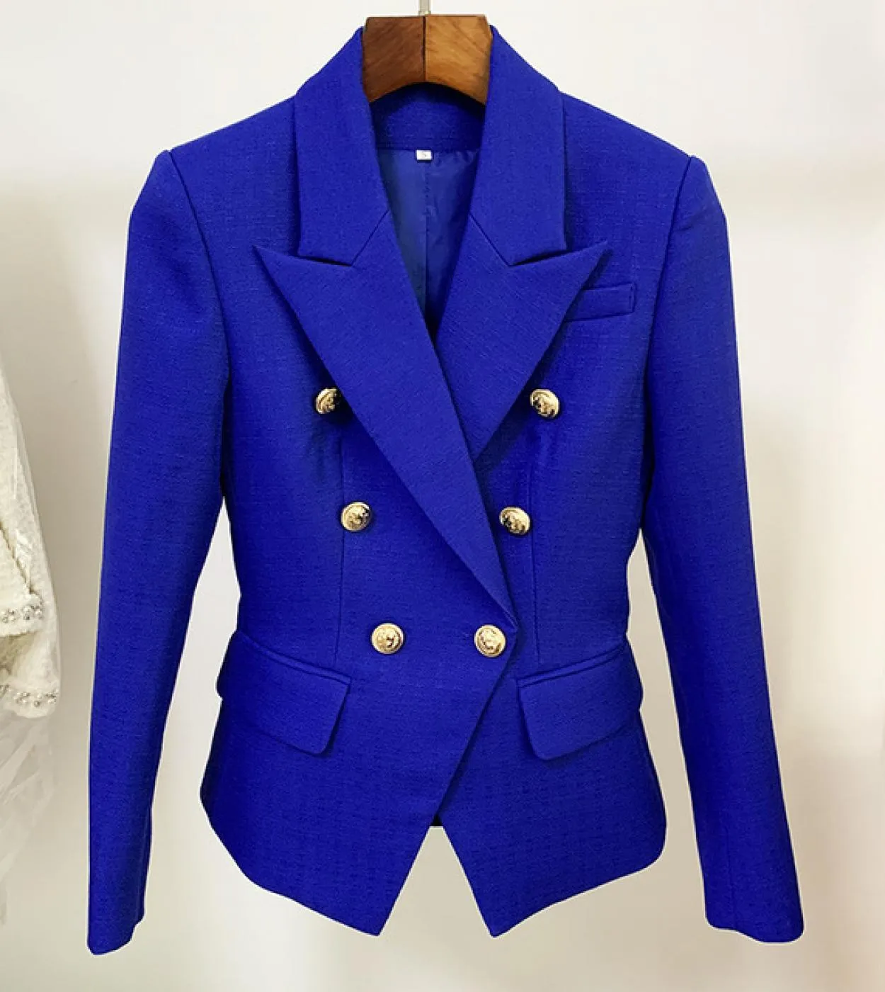 Blazer in lino sottile da donna Blazer in lino azzurro da donna Blazer in cotone da donna