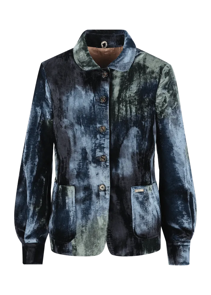 Blazer in velluto con colletto alla Peter Pan Lurita    