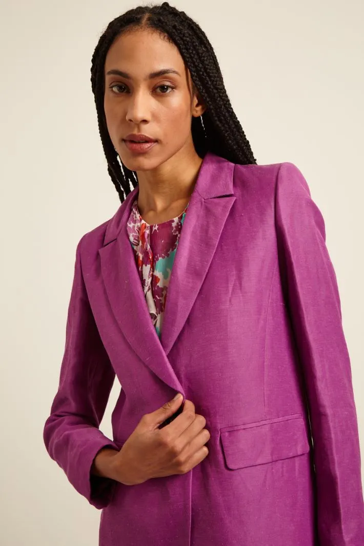 Blazer monopetto in lino