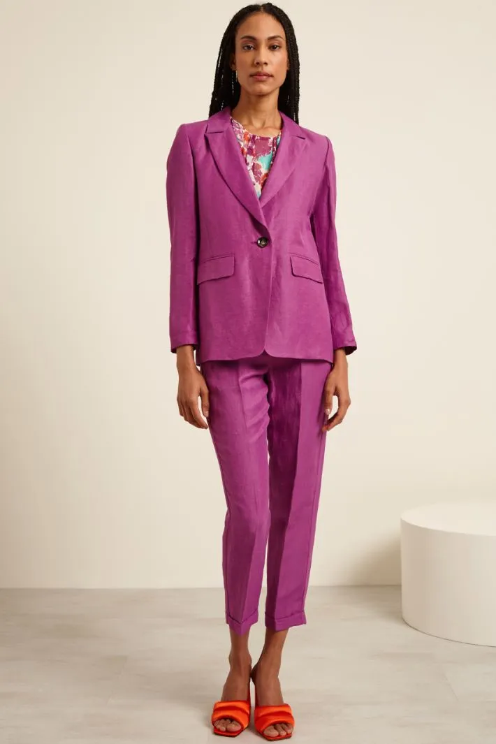 Blazer monopetto in lino