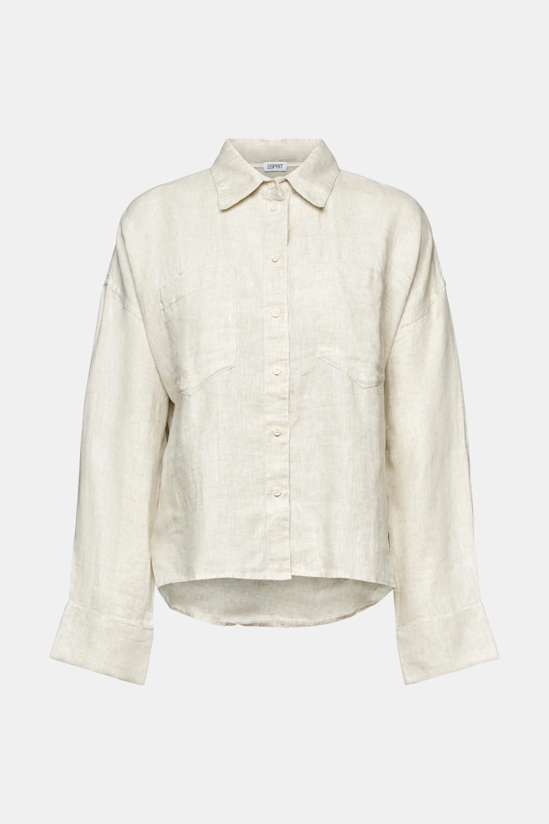 Blusa in lino a maniche lunghe