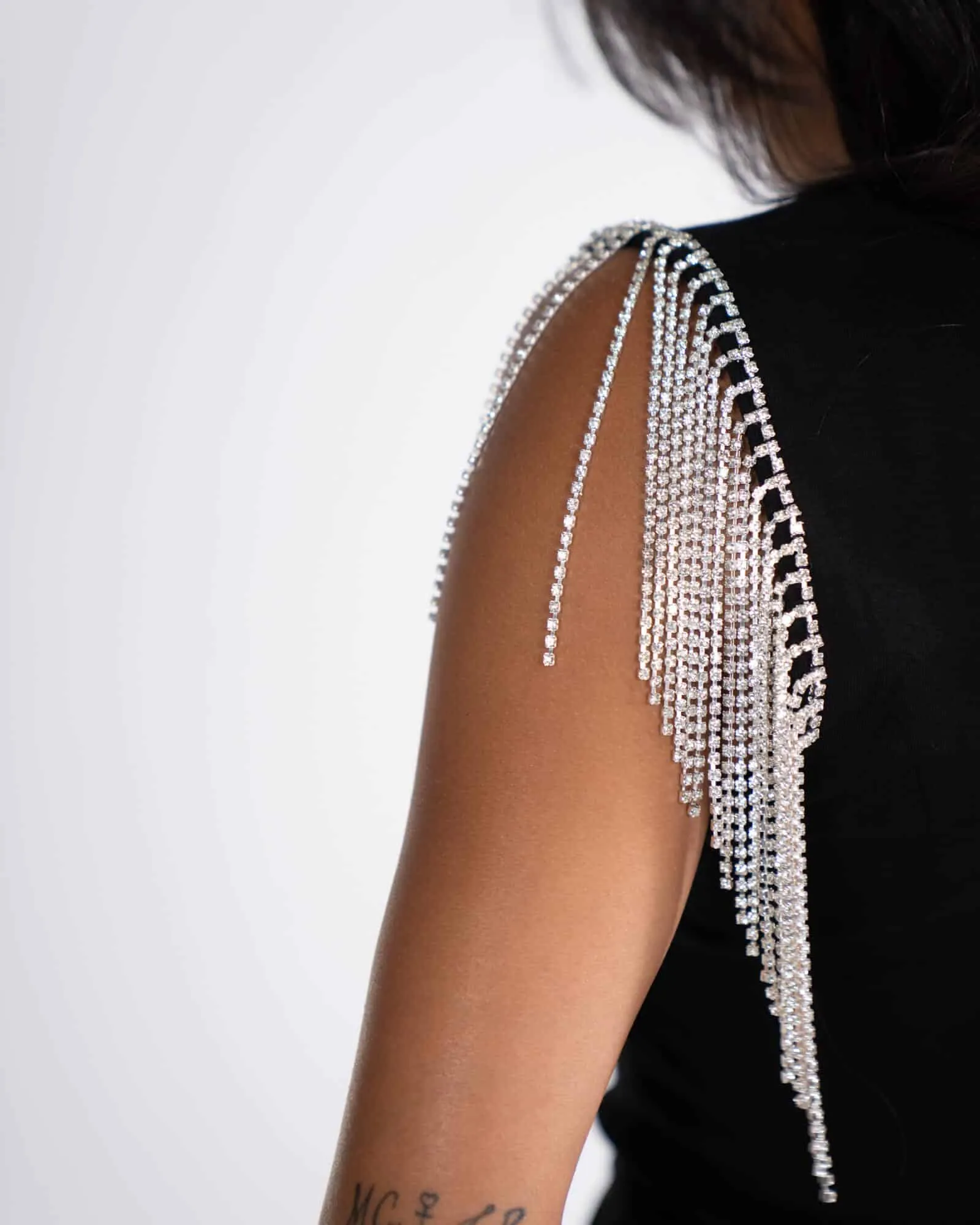 Body con strass al giro