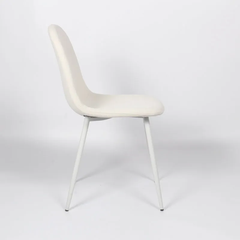 Braid Det 4 sedie in velluto Aken, bianco