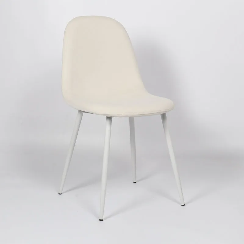 Braid Det 4 sedie in velluto Aken, bianco