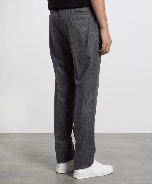 Brunello Cucinelli Pantaloni in lana grigia ME226E1740