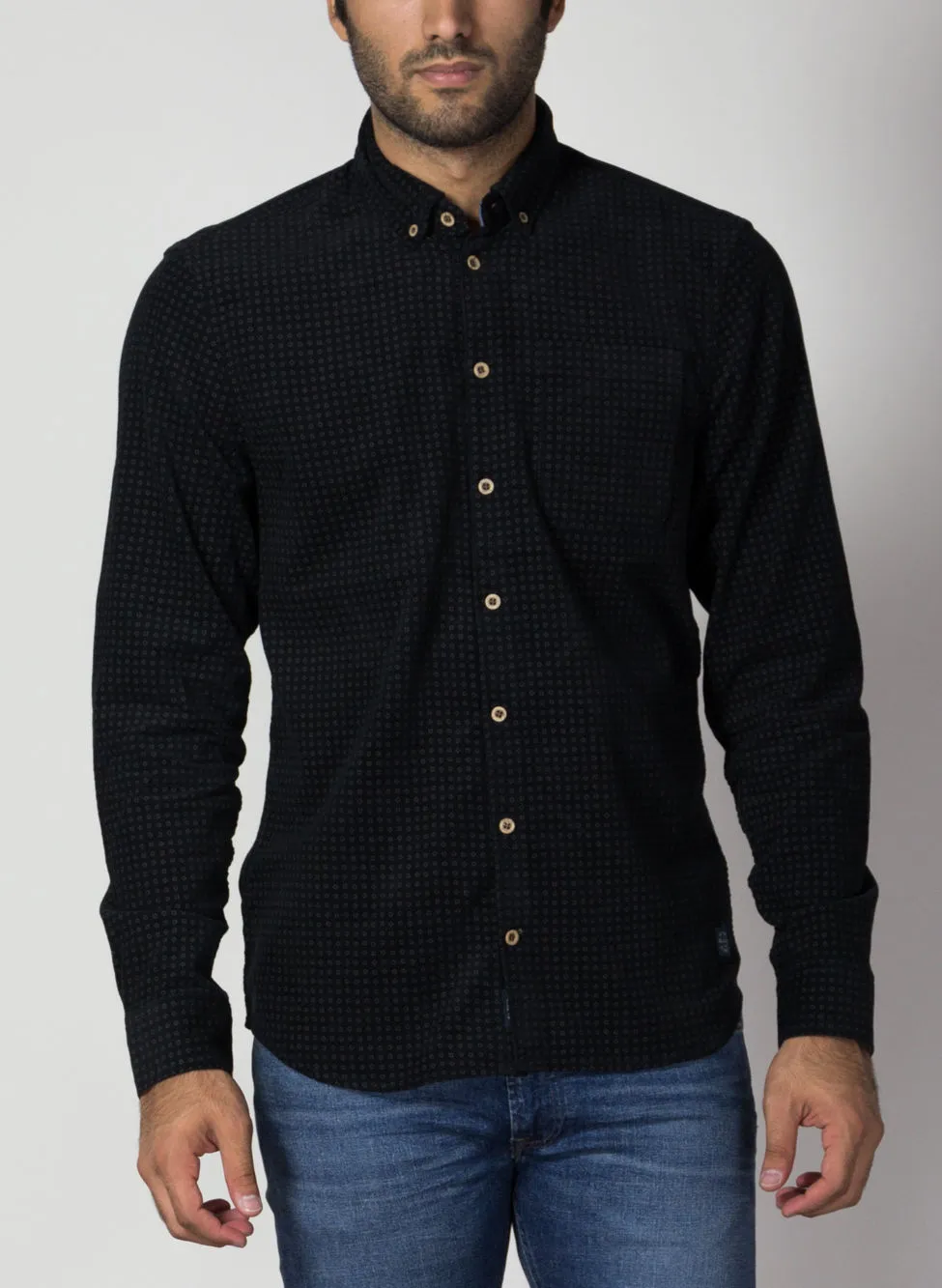 camicia fantasia velluto