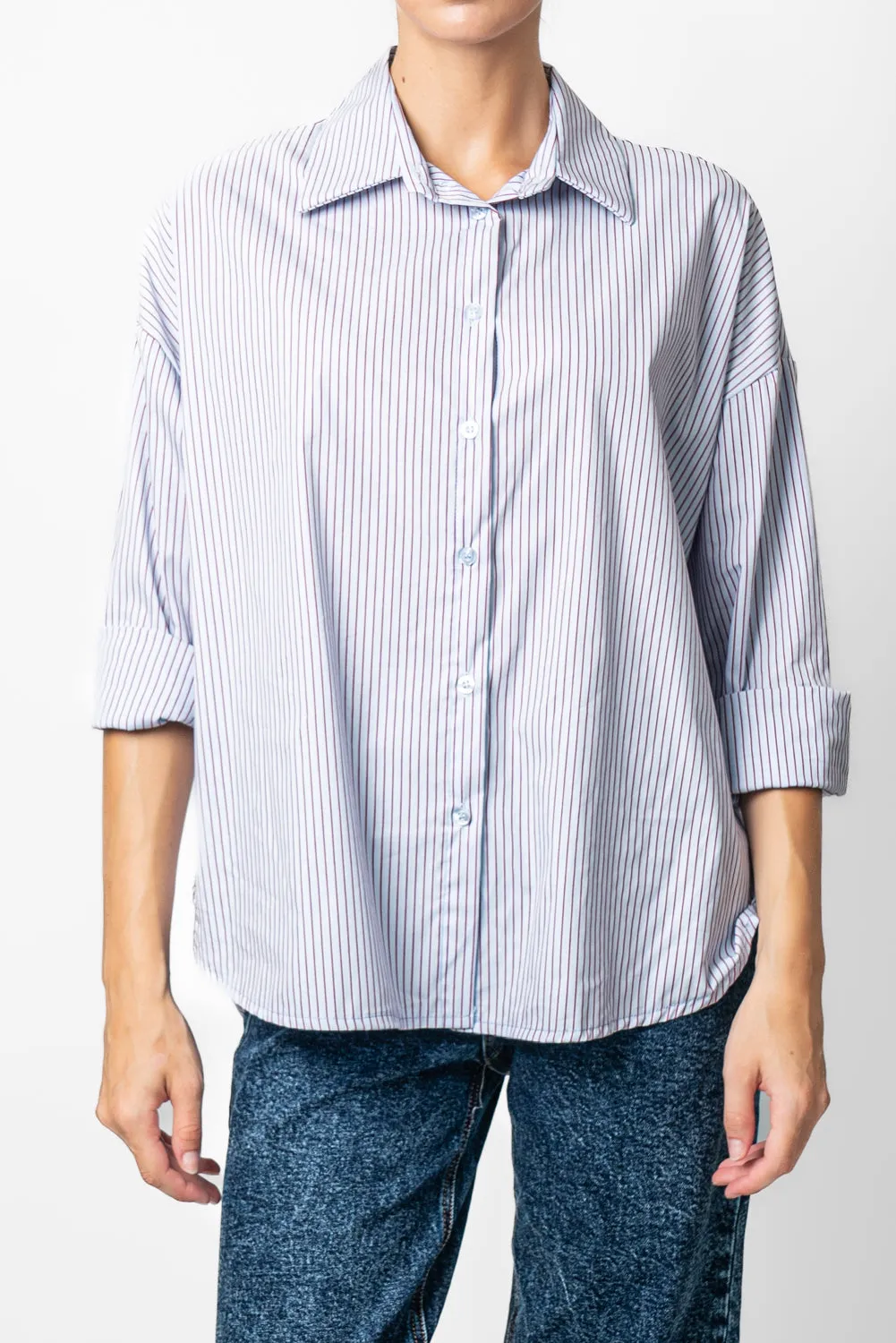 Camicia riga manica calata