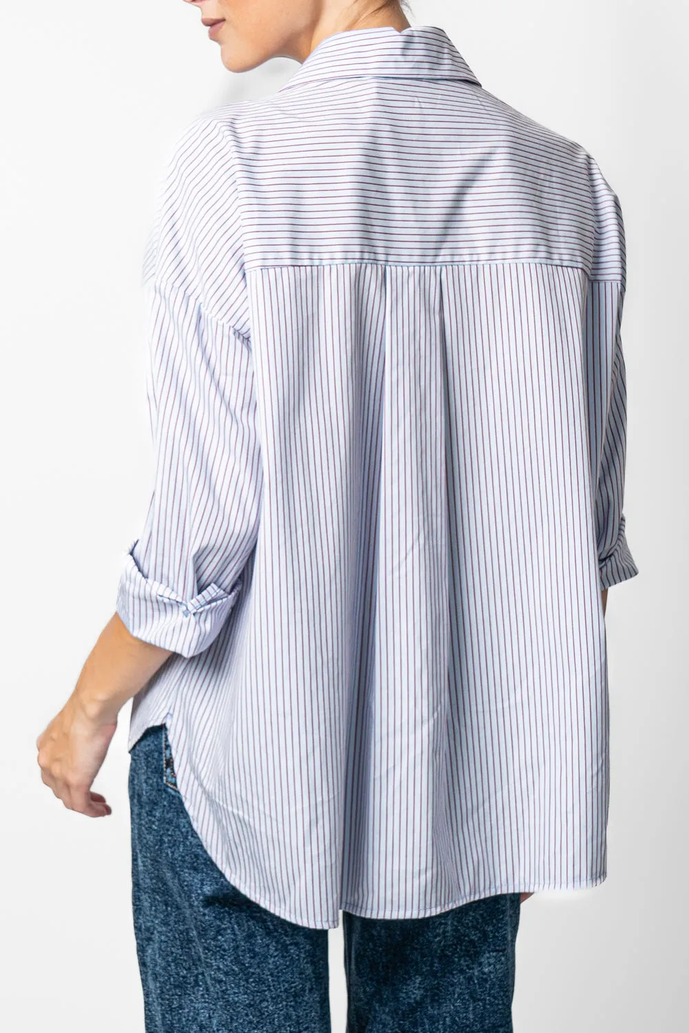Camicia riga manica calata
