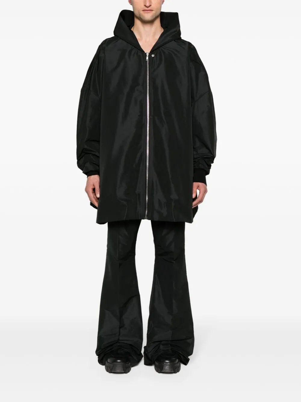 Cappotto con cappuccio Jumbo Peter in nero - uomo