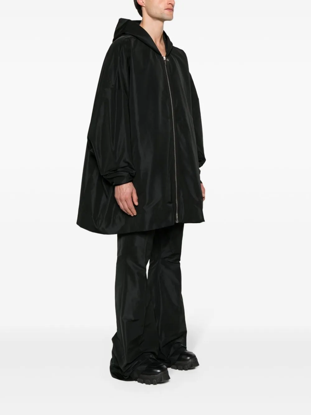 Cappotto con cappuccio Jumbo Peter in nero - uomo