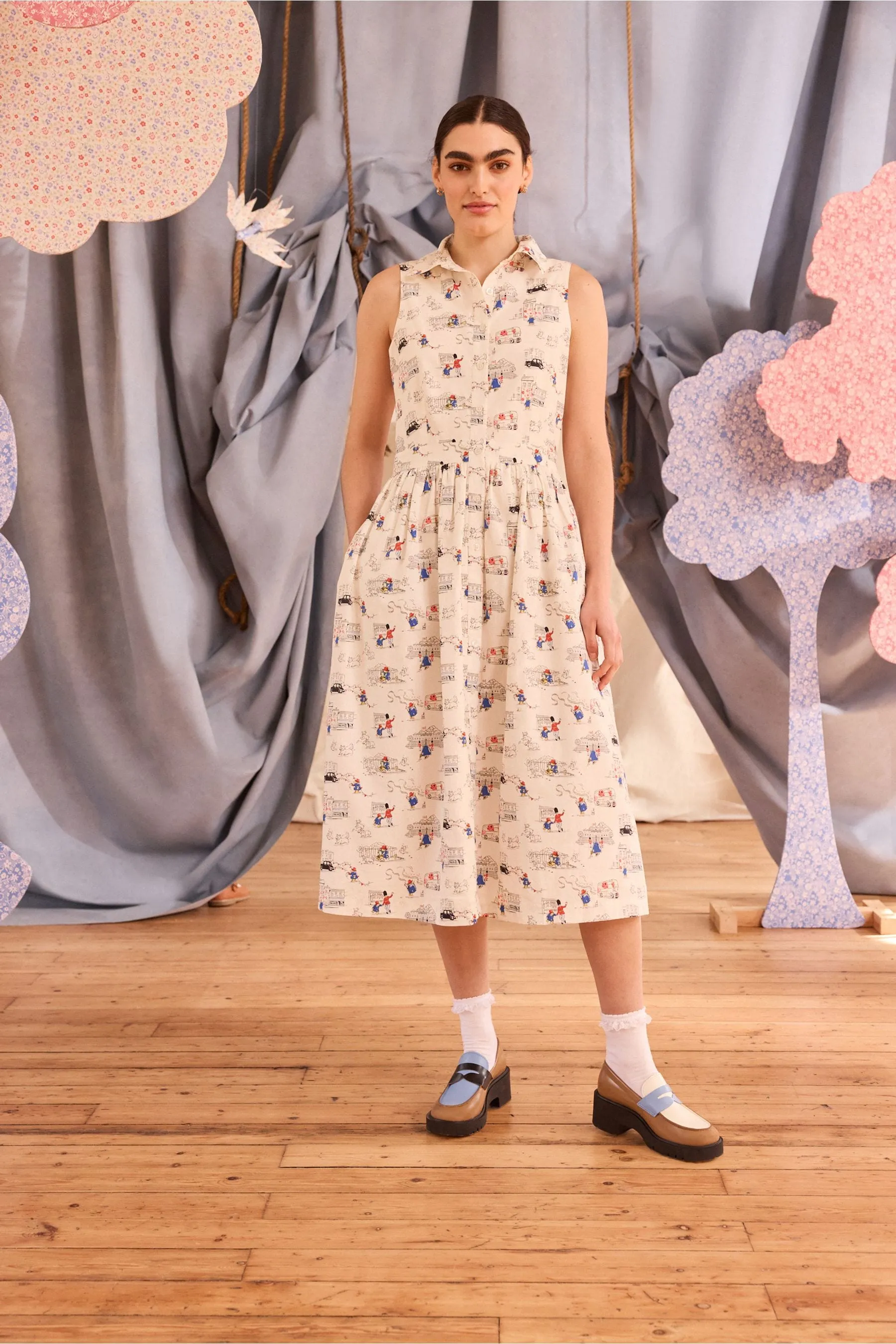 Cath Kidston - Paddington - Abito chemisier con orso