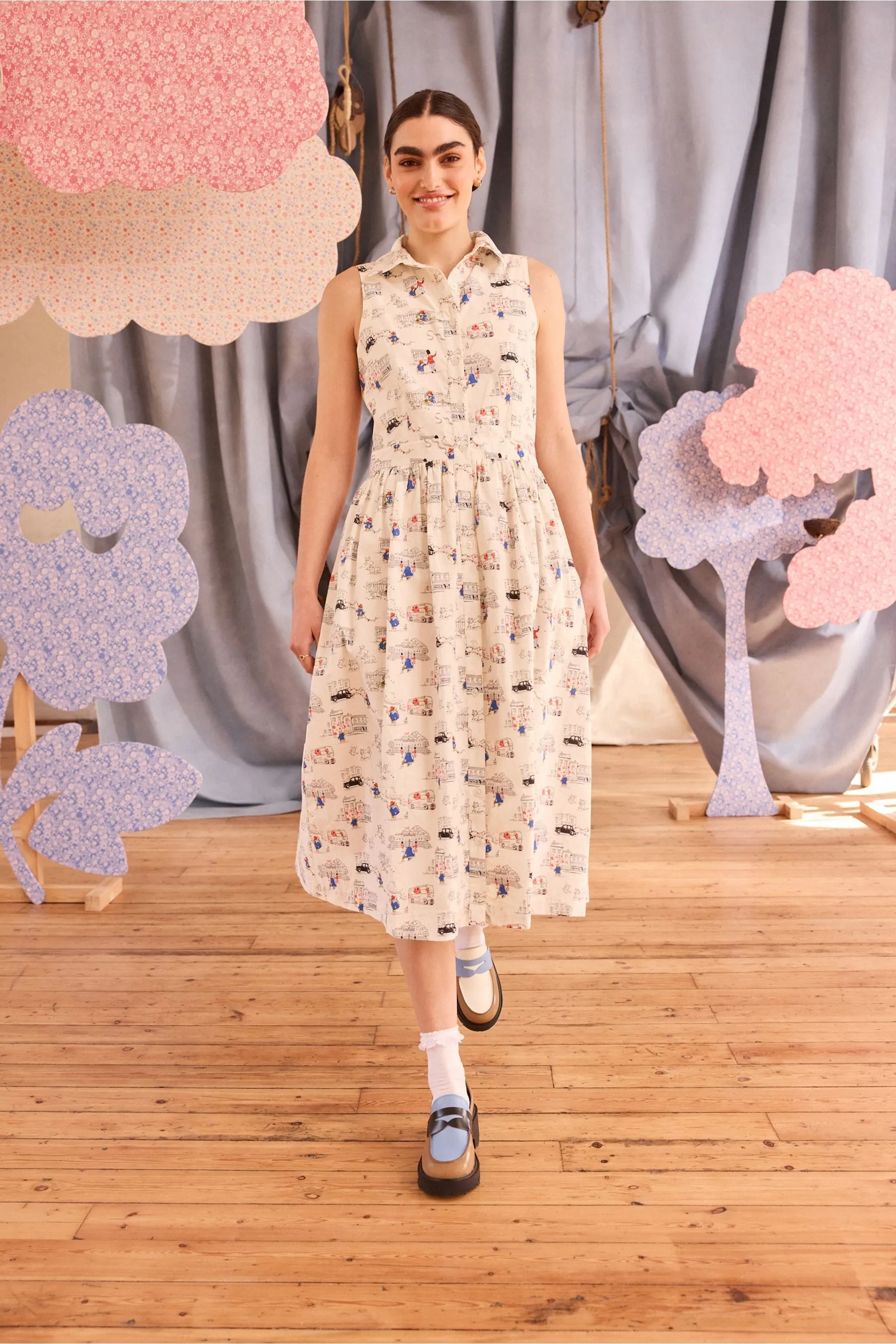 Cath Kidston - Paddington - Abito chemisier con orso