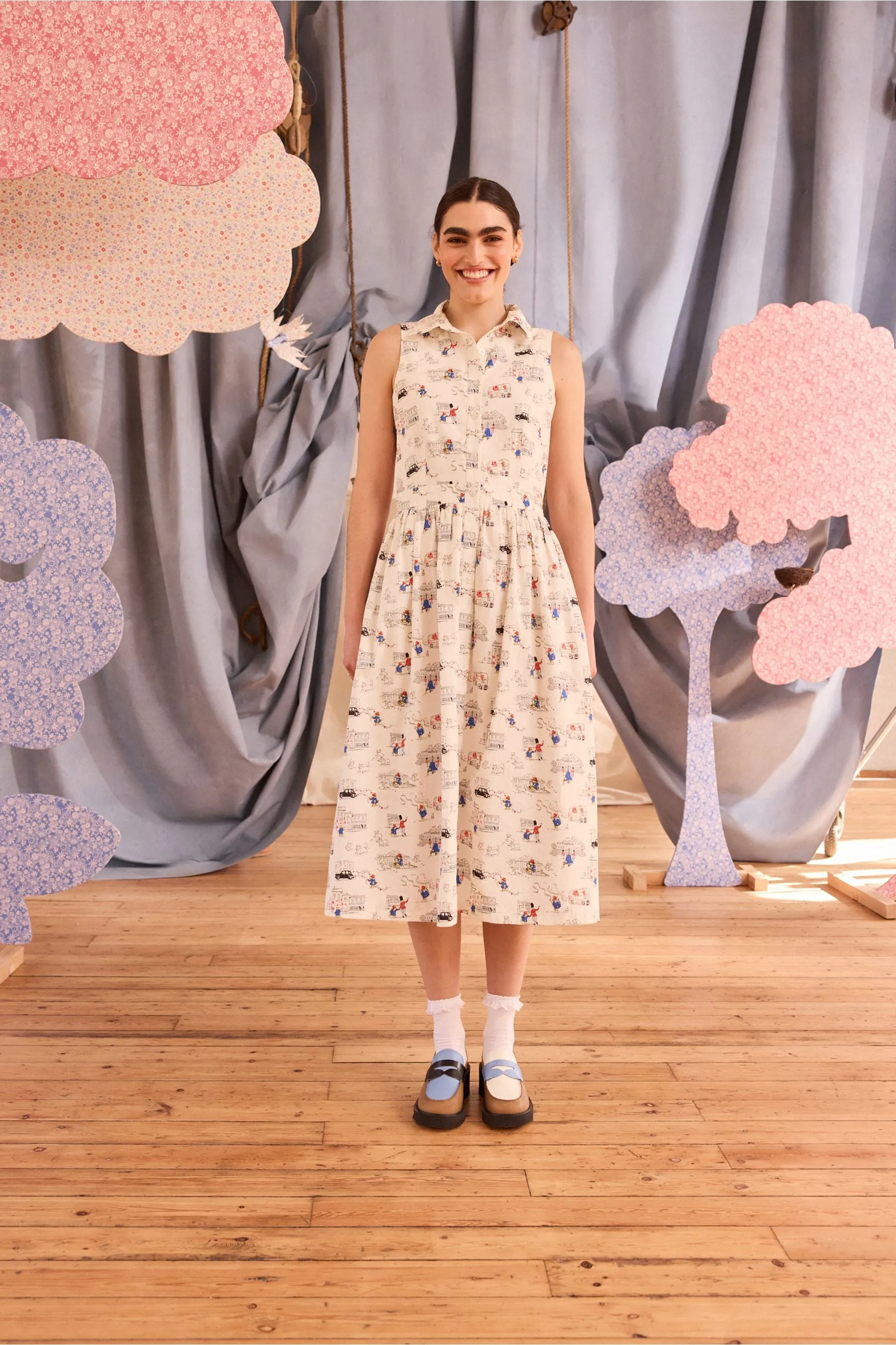 Cath Kidston - Paddington - Abito chemisier con orso