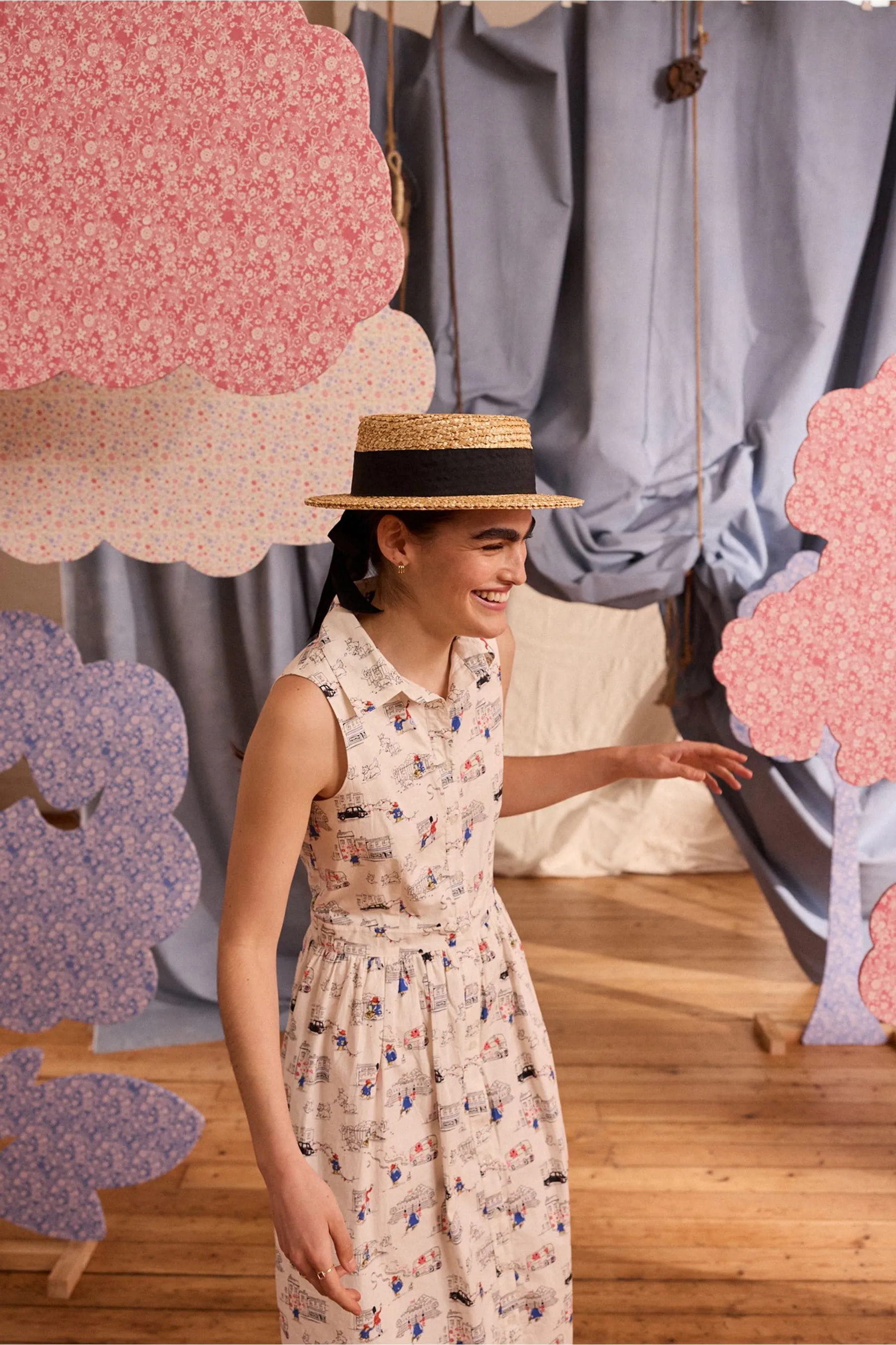 Cath Kidston - Paddington - Abito chemisier con orso