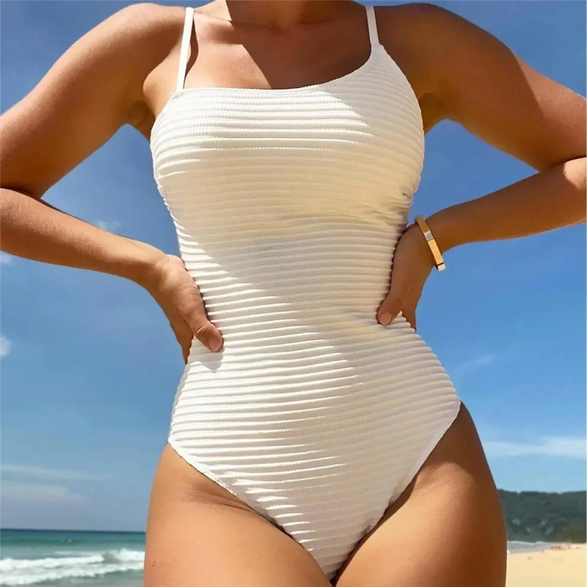 Costume da bagno bianco Costume intero da donna Costume da bagno nero Costume da bagno imbottito Body imbottito Costume da bagno