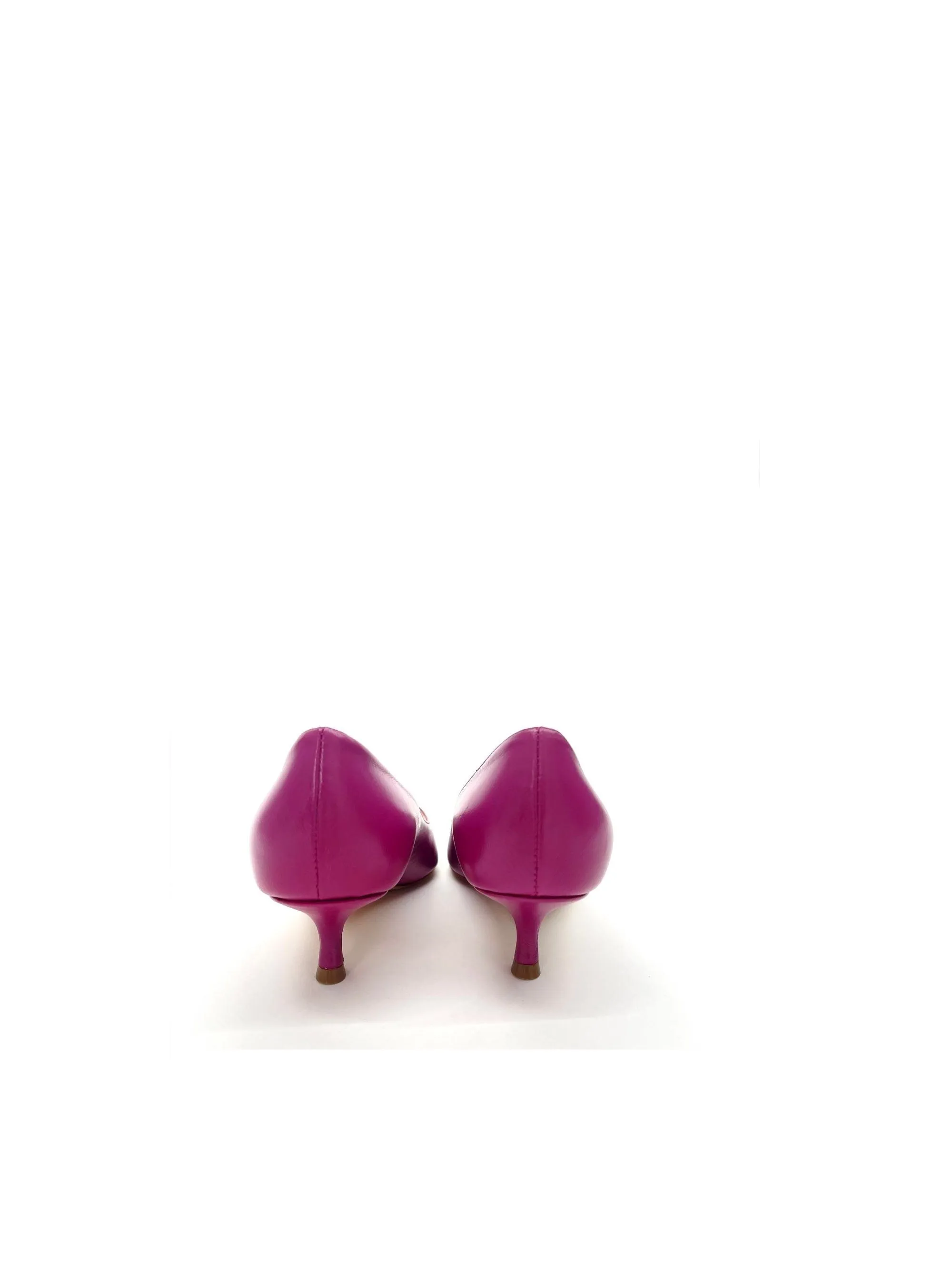 DECOLLETE' MAGENTA IN PELLE