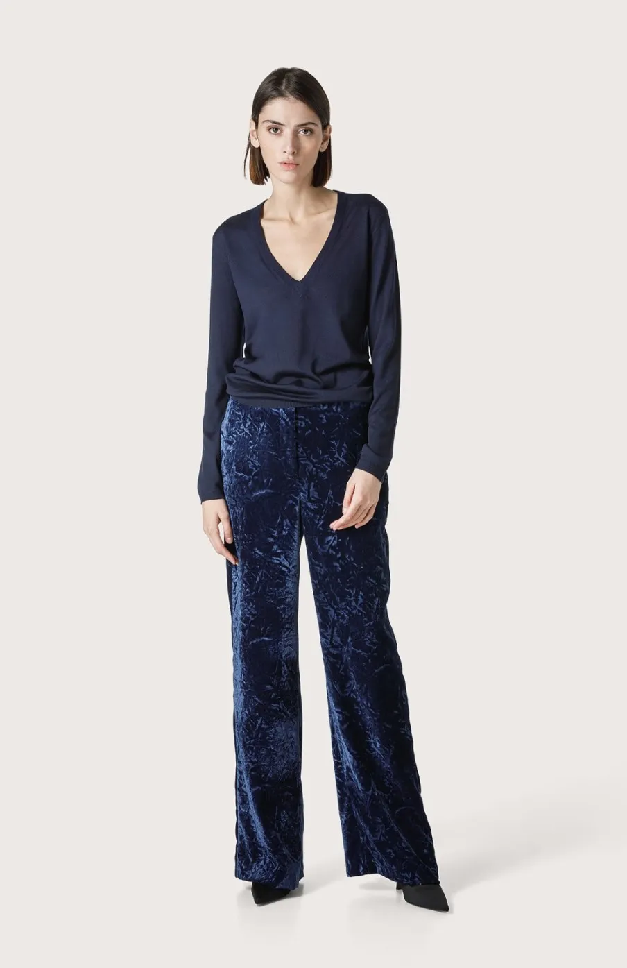 Donna Seventy Venezia  | Pantalone In Velluto Liscio Crush