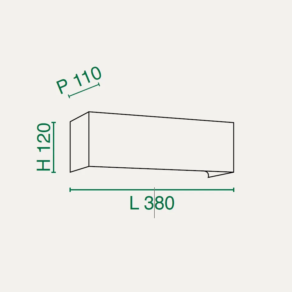 Fabas Luce  Applique da parete a LED con struttura in metallo e legno design moderno Badia - 16W - 3000k Luce Calda