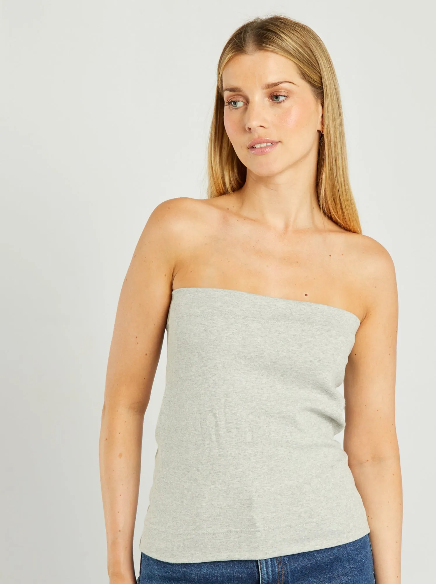 Fascia pelle a pelle in jersey - GRIGIO